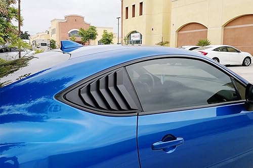 Miniatura 5 de iJDMTOY Ventana lateral trasera izquierdaderecha con acabado mate estilo carreras, ventanilla de airepersiana compatible con Scion FR-S 2013-2016,