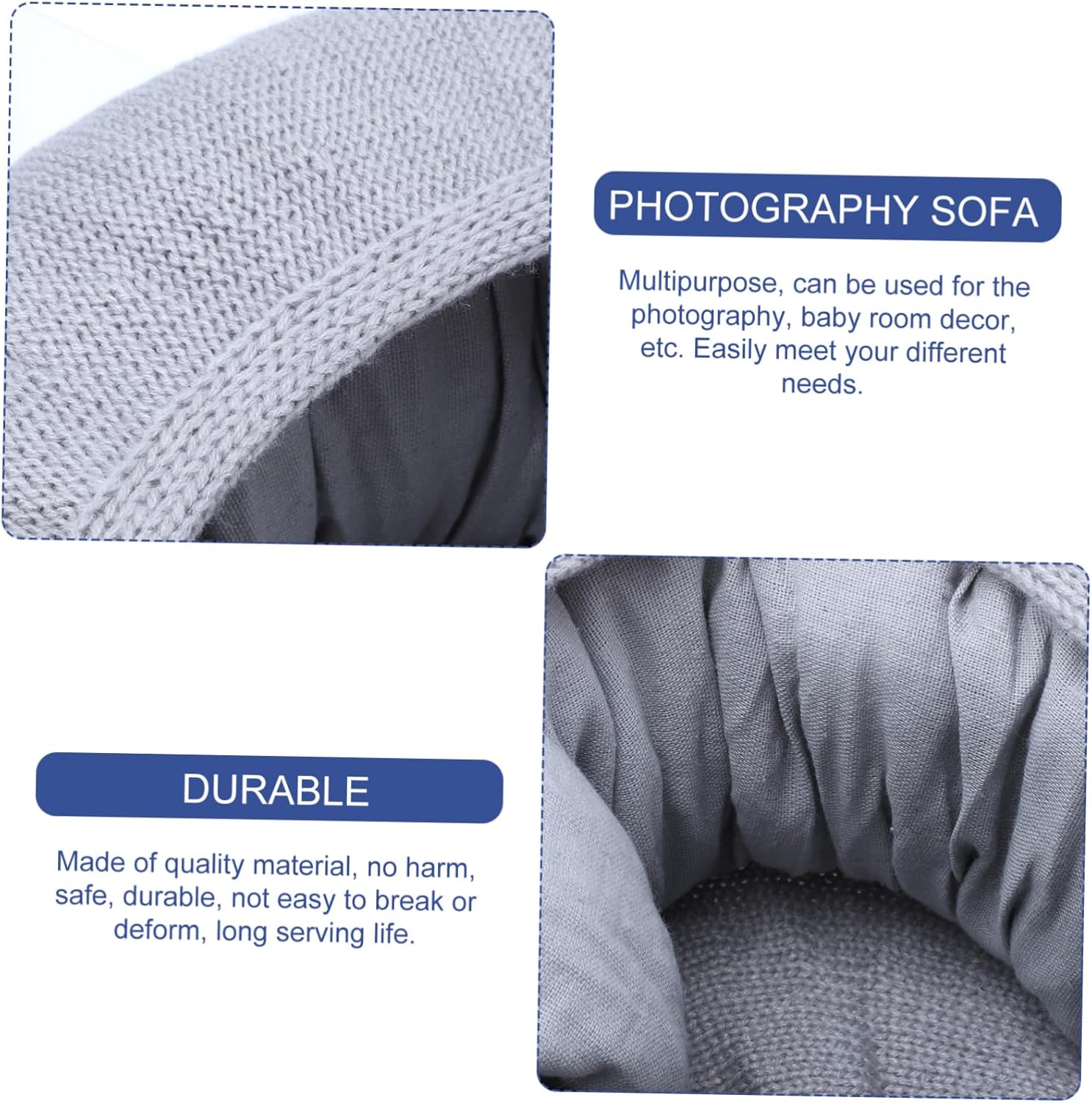 Newborn Photo Prop Sofa Baby Gown for Boys Girls Infant Photography Decor