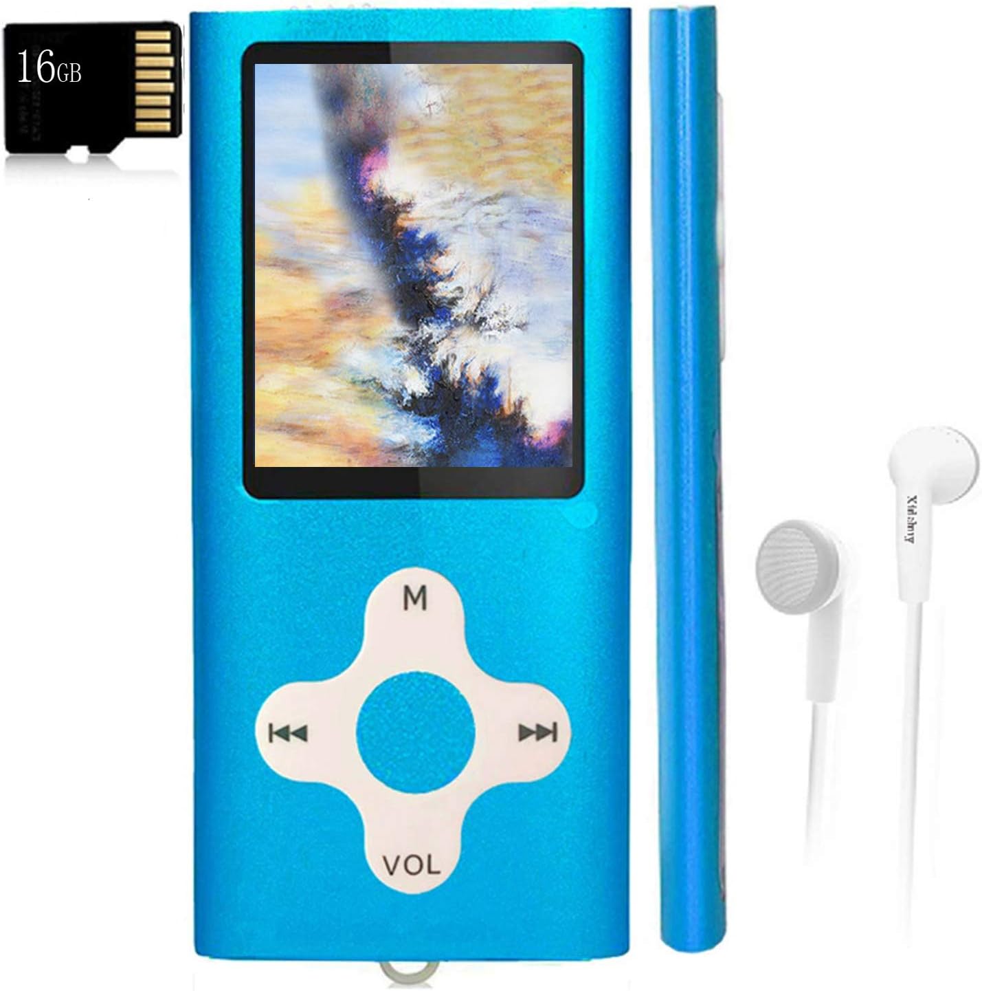 Mp3 Player,Music Player with a 16 GB Memory Card Portable Digital Music Player/Video/Voice Record/FM Radio/E-Book Reader/Photo Viewer/1.8 LCD