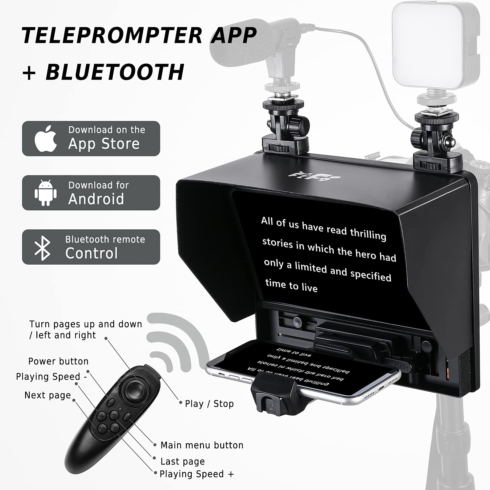 Amazon.co.jp: 8インチ ミニテレプロンプター iPad、iPhone、Android