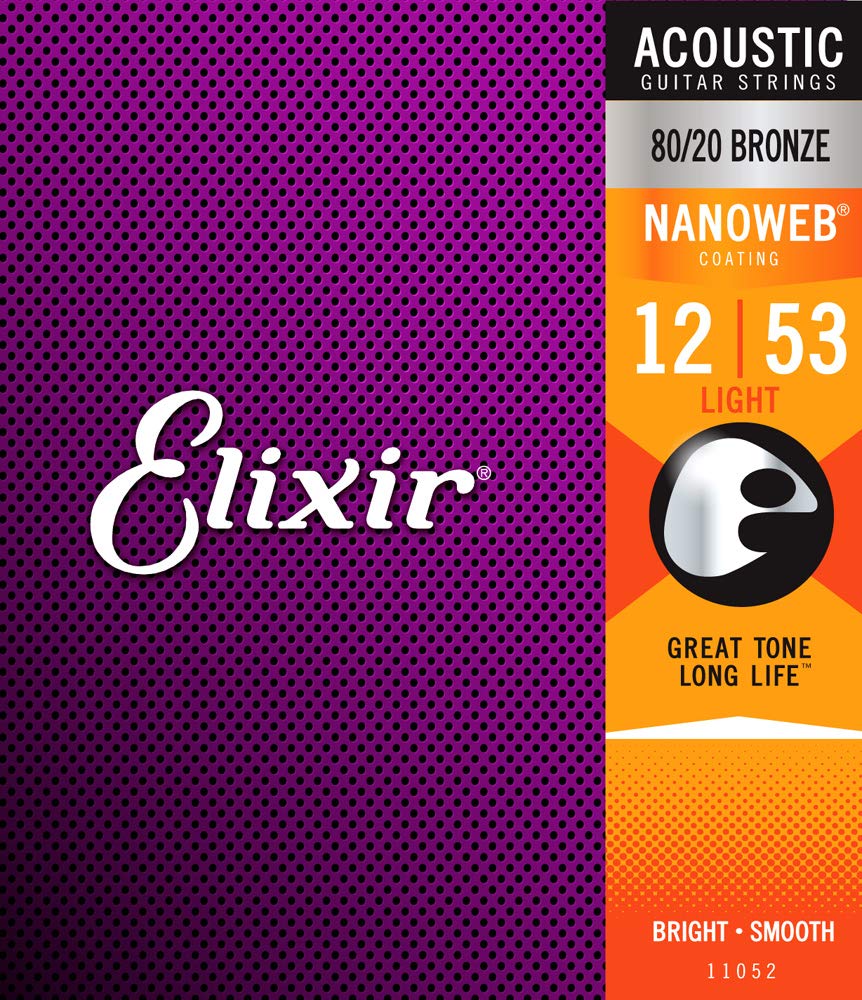 Amazon.com: Elixir 80/20 Bronze Nanoweb 11052 Light 12-53 Acoustic