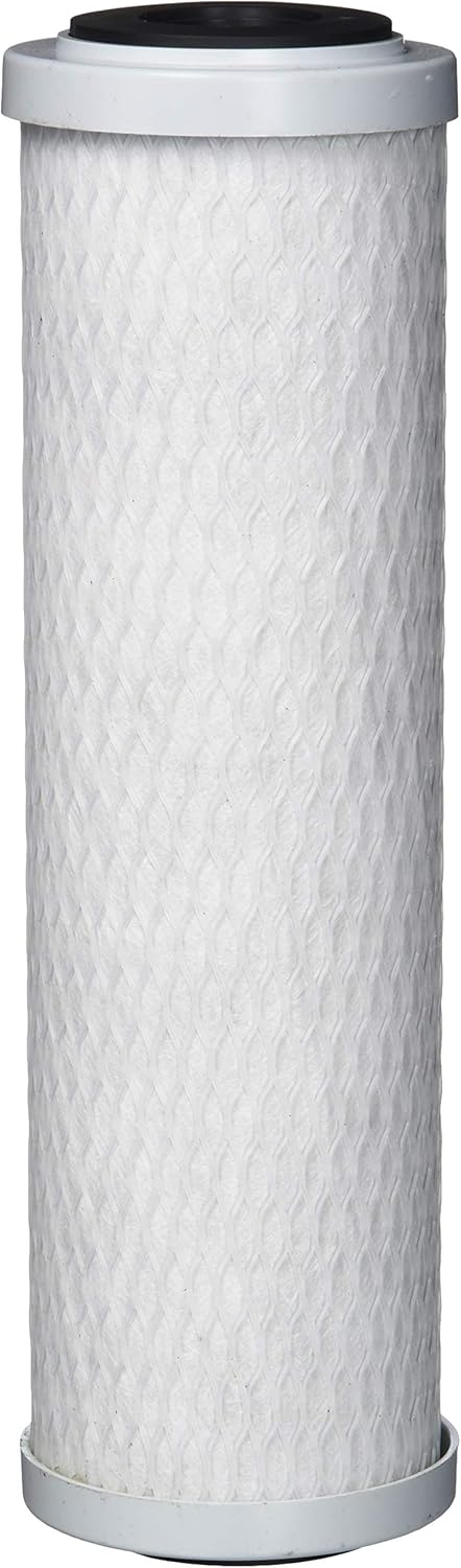 Pentair Pentek SCBC-10 Carbon Water Filter, 10-Inch, Under Sink Silver-Impregnated Carbon Block Replacement Cartridge, 10" x 2.5", 0.5 Micron, White