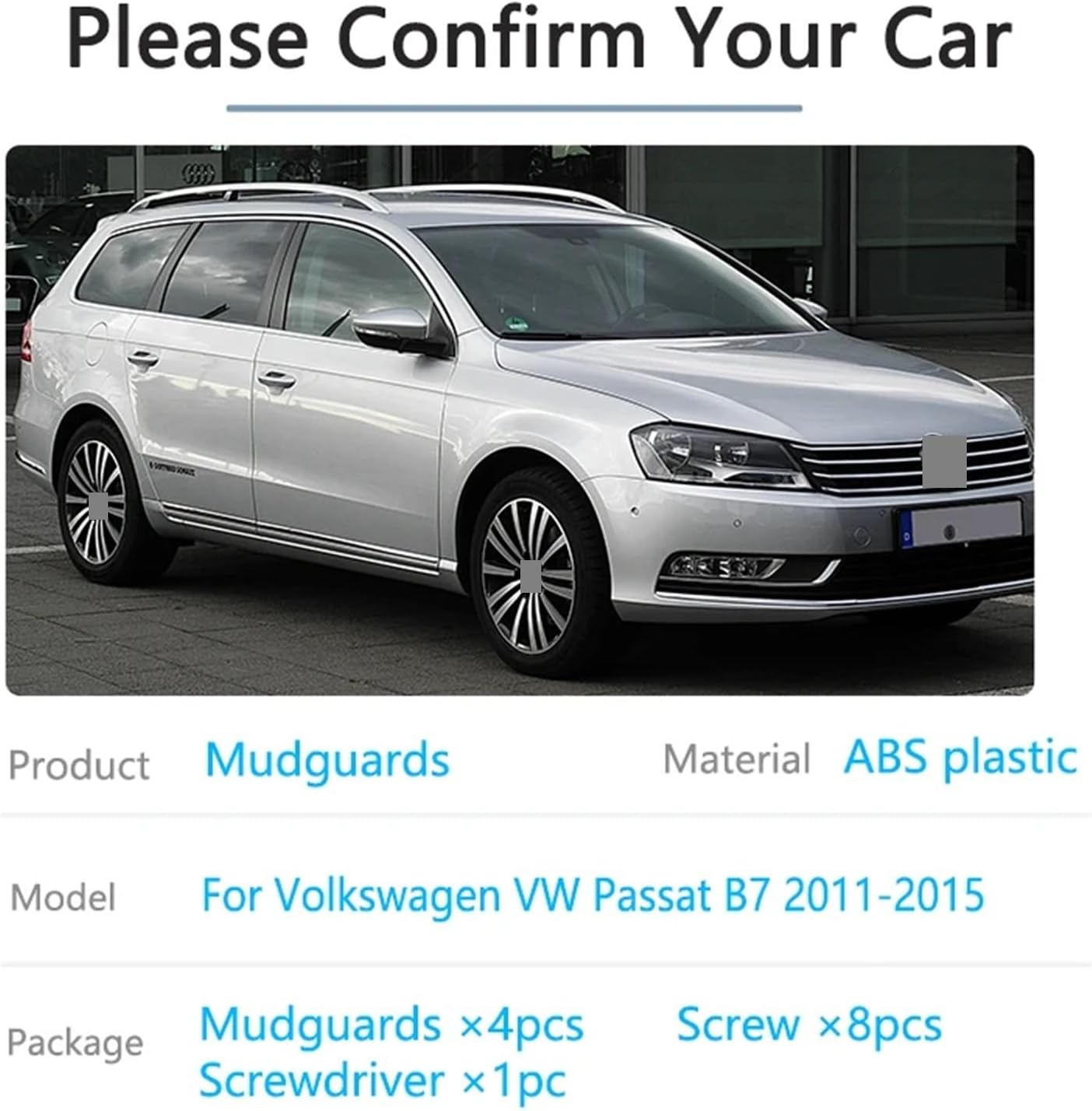 Mudguards For volkswagens VW Passat B7 2011~2015 Car Front Rear Mud Flaps Splash Guards fenders MudFlaps Anti-splash Accessories