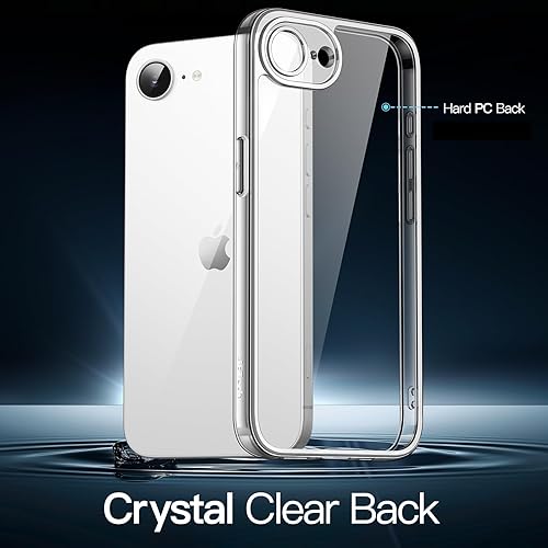 Miniatura 3 de JETech Funda para iPhone 16e de 6.1 pulgadas 2025, no amarillenta a prueba de golpes, parte trasera transparente antiarañazos (transparente)