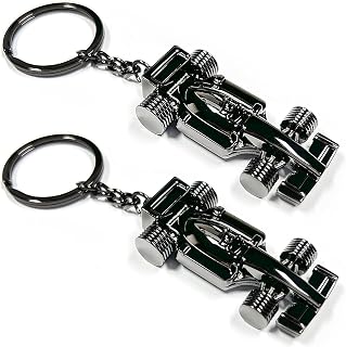 F1 Race Car Keychain, Stainless Steel Metal Formula One 3D Racing Car Model, Perfect Decorative Accessory for Keys