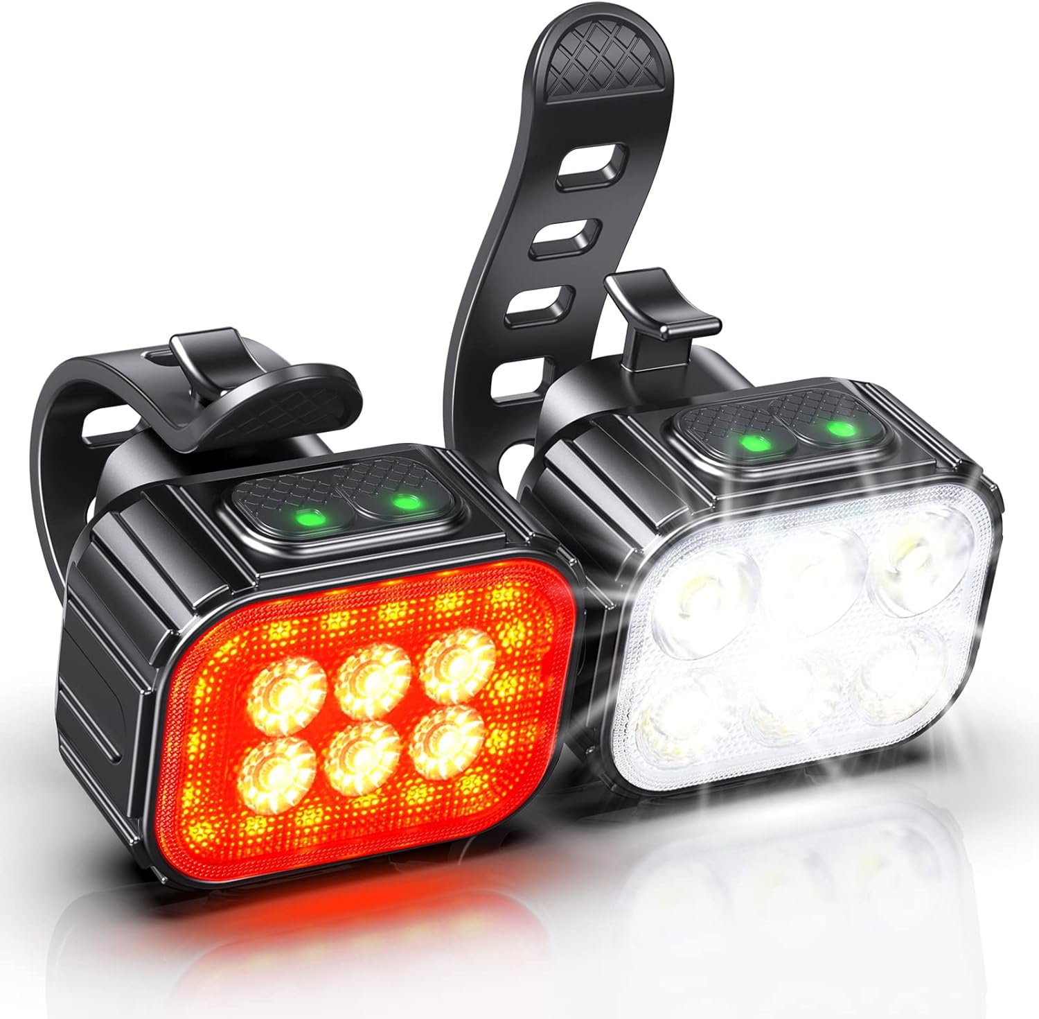 Eclairage Vélo Etanche,Lampe LED 3 Modes Puissante USB Rechargeable,Phare de vélo super lumineux
