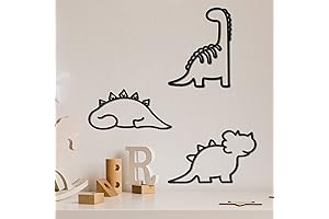 3 Pcs Dinosaur Wall Decor Dino Geometric Wooden Wall Art Nursery Room...