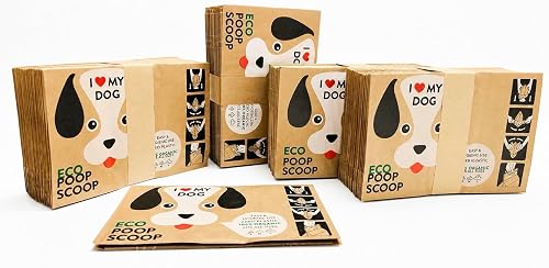 Eco Poop Scoop Bolsas para excrementos de perro con asa y biodegradables (360 unidades, cartón)