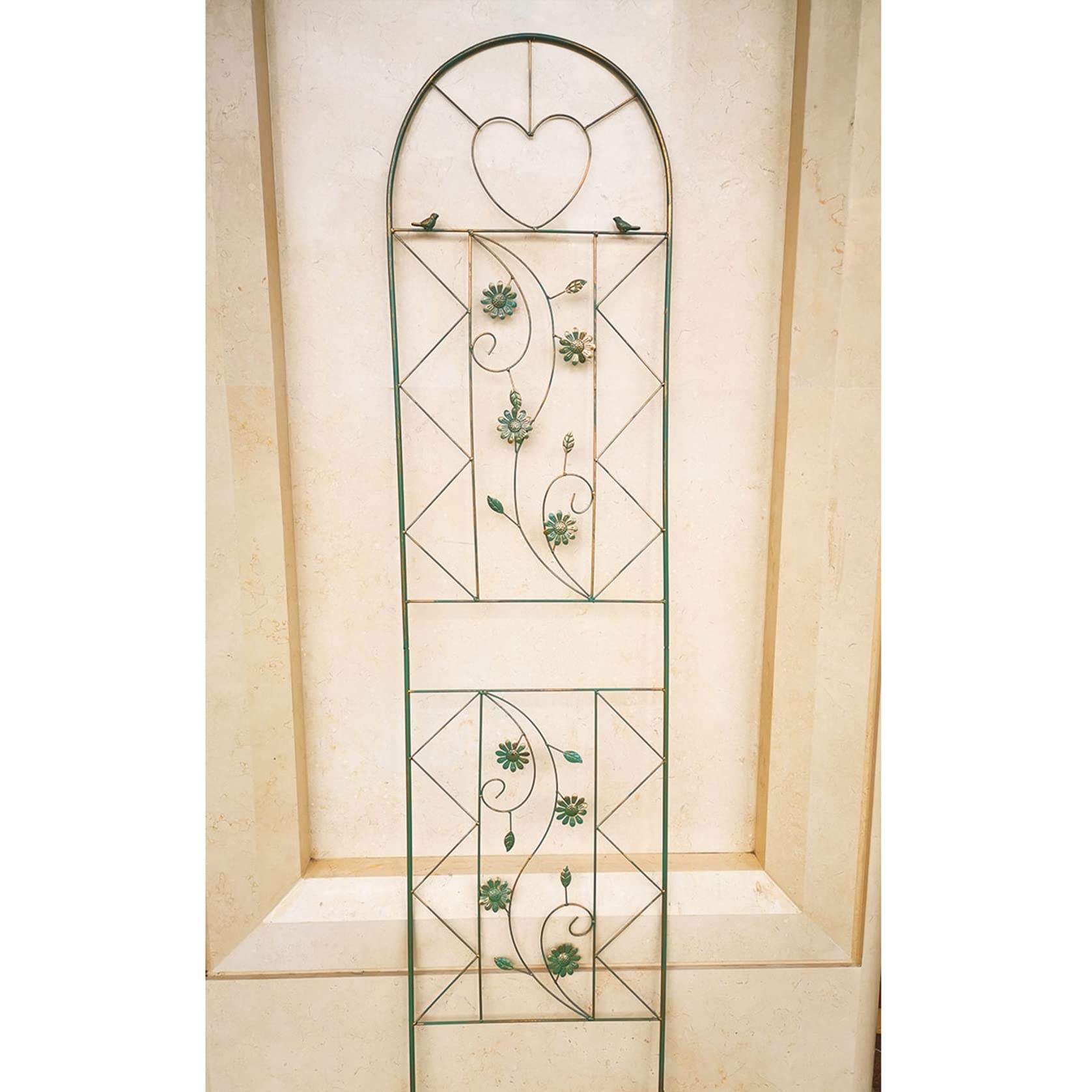 ZYFA Rankhilfe Gartenzaun Rankgitter Garten Gartenstecker Gartenpfähle Rasenkanten Gartenzäune Beetzaun Metall Obelisk Pflanzenstützen für Gartendeko,Deko Für Kletterpflanzen,Rosen,Reben