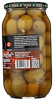 Vista 5 de Tassos Aceitunas griegas súper mamut de jalapeno-ajo con doble relleno, 35.27 onzas