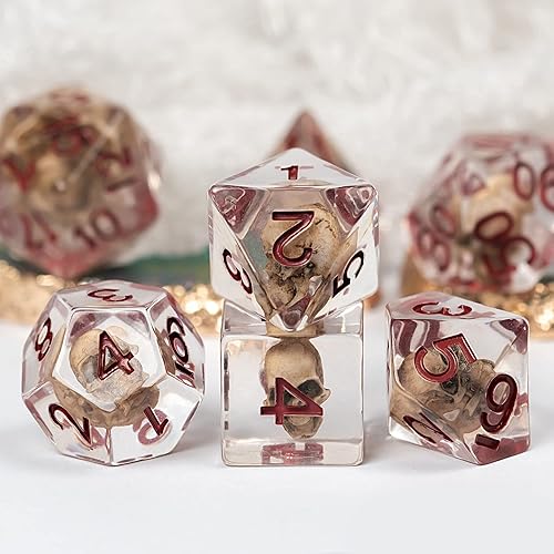 Miniatura 66 de UDIXI - Juego de dados poliédricos DND; juego de dados para Dungeons & Dragons, dados de calavera para DND, RPG, MTG y otros juegos de mesa