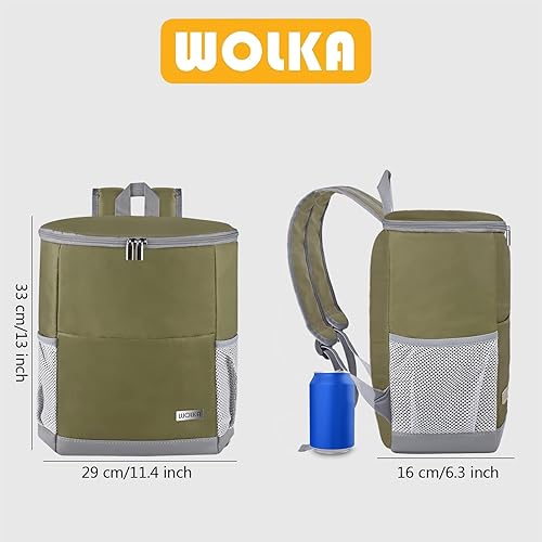 Miniatura 6 de Mochila térmica aislada para exteriores, mochila a prueba de fugas, 30 latas, impermeable, ligera, para retención de calor y frío de 12 horas,