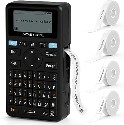 E11 Étiqueteuse Clavier & Bluetooth avec 4 Rubans SUPVAN