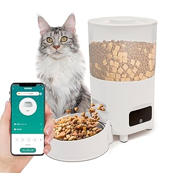 Amazon | CozyMoew 自動給餌器 猫 中小型犬用 WiFi スマホ遠隔
