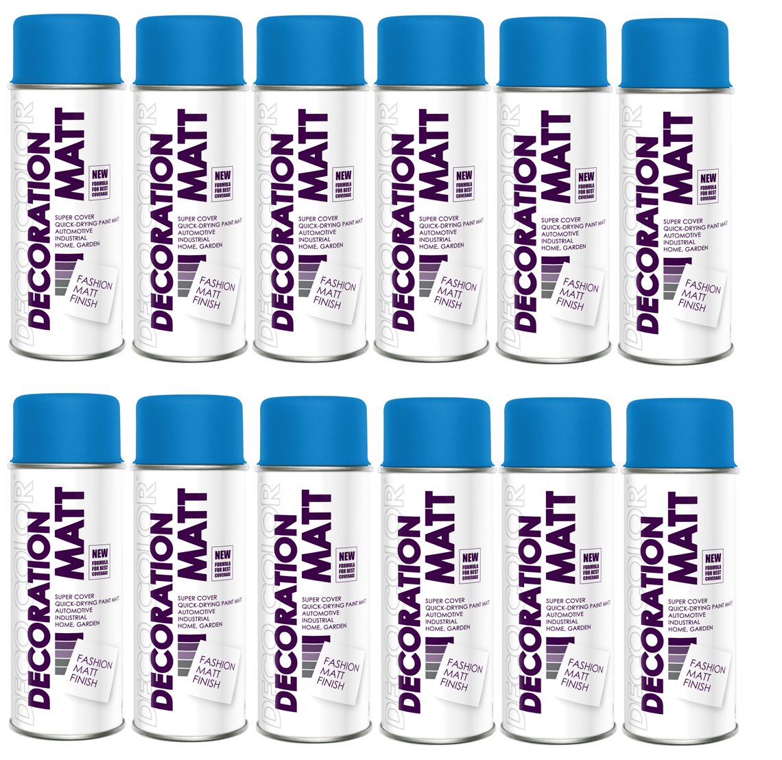 Hoffmann Lackspray Matt – 12er Sparpack, 400 Ml Dosen, Nach RAL Frei Wählbar