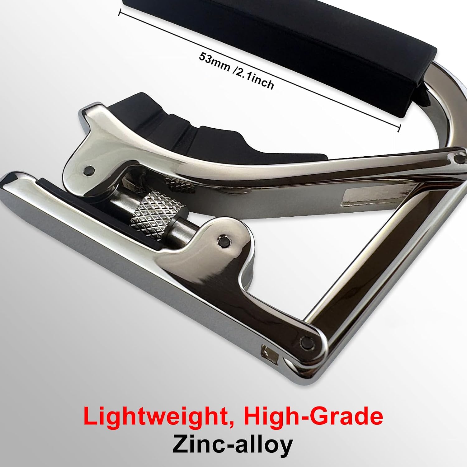 Guitar Capo Adjustable for Acoustic Electric Guitars, Chrome Color