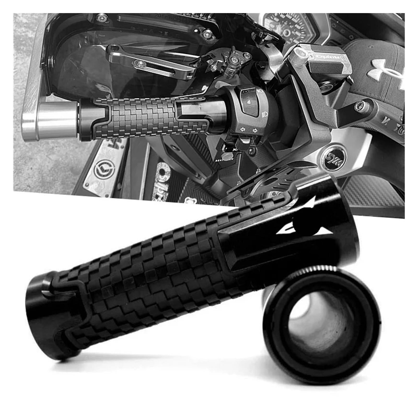 Empuñaduras Manillar para MT07 MT09 MT10 MT 07 09 10 FZ07 FZ09 para Tracer Extremos De Mango De Motocicleta Empuñaduras Barra Manillar De Mano Funda De Goma(1PC Yellow 5L-8L.)