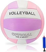 Vista 8 de Voleibol Tamaño Oficial 5 para Interior y Exterior, Voleibols de Toque Suave para Adultos, Juego de Playa, Piscina, Gimnasio, Entrenamiento, Diseño