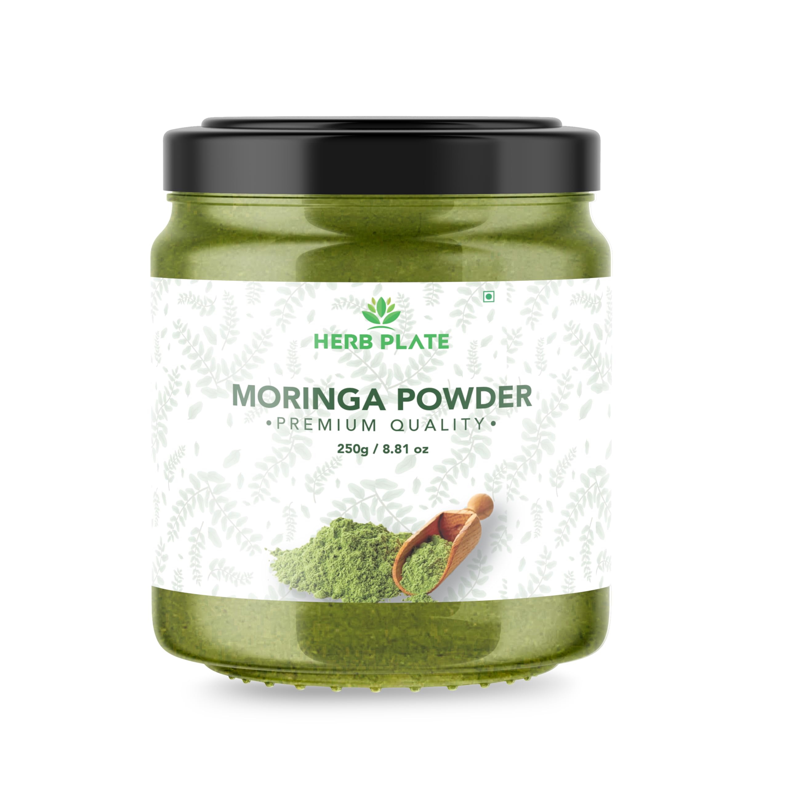 Herb Plate Moringa Leaf Powder - 250 Gm | Moringa Oleifera Drumstick Leaves Herbal Supplement, Good for Immunity, Digestion, Skin & Hair, Energy Booster, Rich in Antioxidants