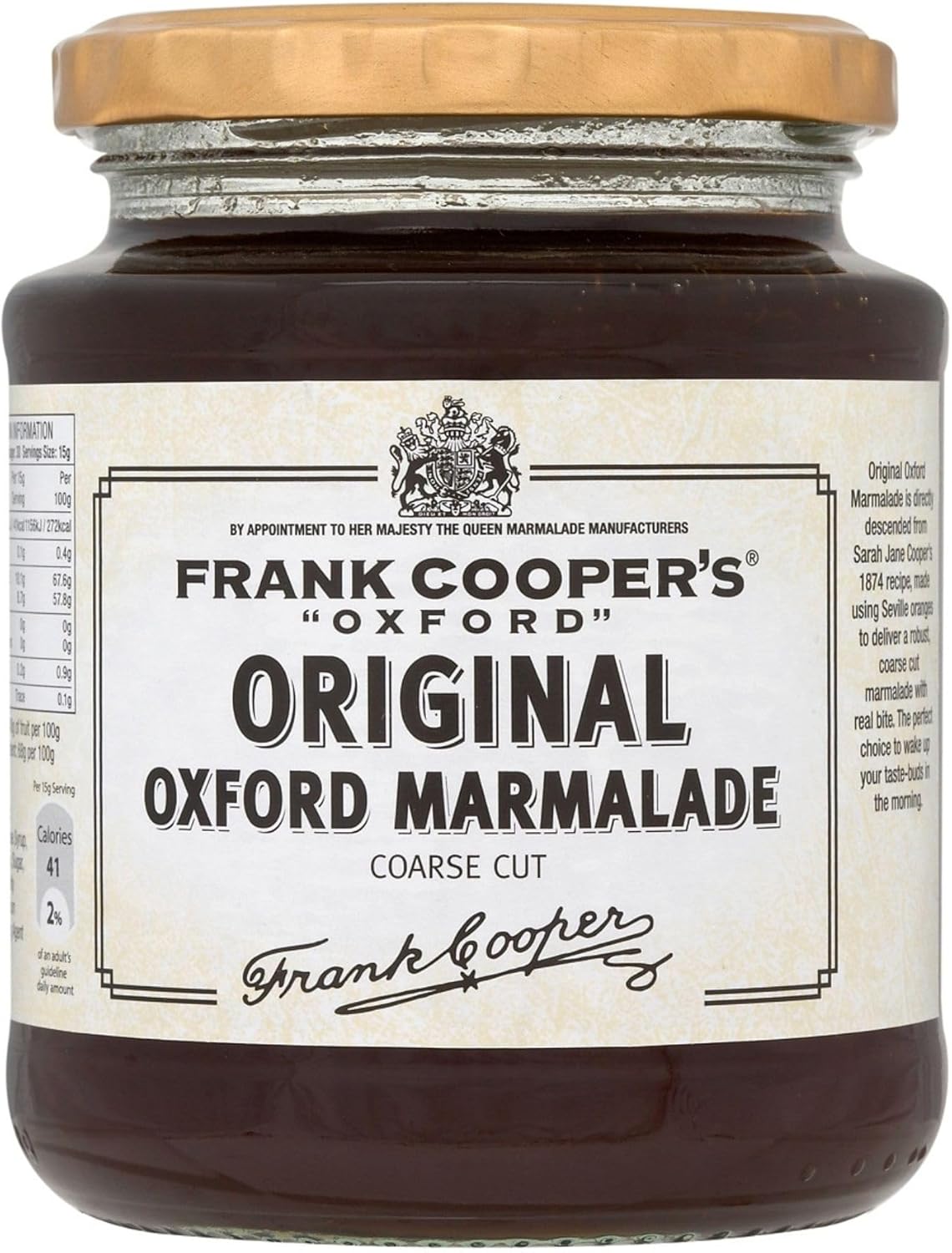 Frank Cooper's Original Oxford Marmalade - 454g Jar, Coarse Cut Seville Orange