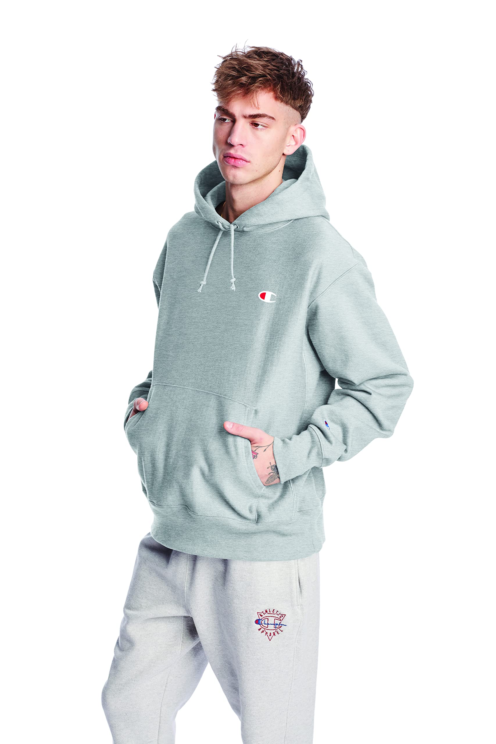 Buy Men's Reverse Weave Pullover, Left 