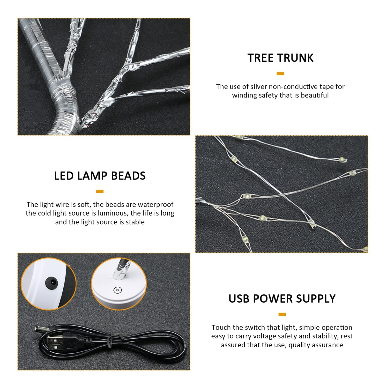20-calowa lampka choinki bonsai, lampa stołowa na gałęzi, przyjęcie ślubne wystrój domu dekoracja do sypialni Fairy Light Decor wakacje, Miękki Klimat(RGB+Pure White)