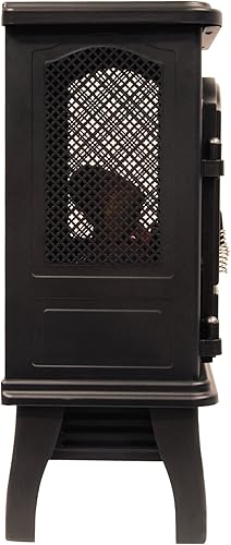 Miniatura 3 de duraflame® Calentador eléctrico de estufa de chimenea de cuarzo infrarrojo 3D, negro