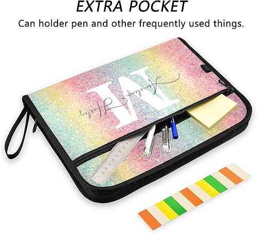 Miniatura 2 de Kcldeci Custom A4 File Folders Rainbow Glitter Personalized Accordion File Organizer Folders with Pockets Paper Organizer Folder for School Office