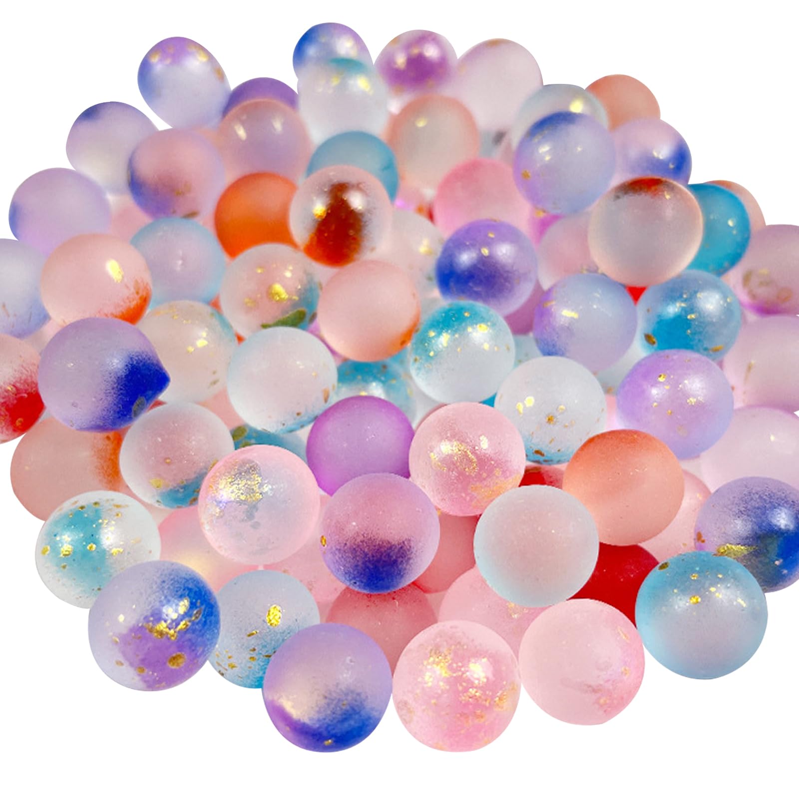 200 Pezzi Biglie di Vetro Colorate 10mm Biglie per Bambini 5+, Riempitivi di Vasi per Giochi di Marmo 10 Colori