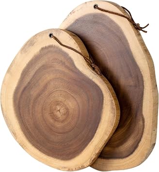 Cutting Board, Round Cutting Board, Wooden Cutting Board, Heat Resistant Board, Olive Cutting Board, Epicurean Chopping Board, Made in Italy, Stylish, Double-Sided, Cooked Meat, Vegetables, Fruits,