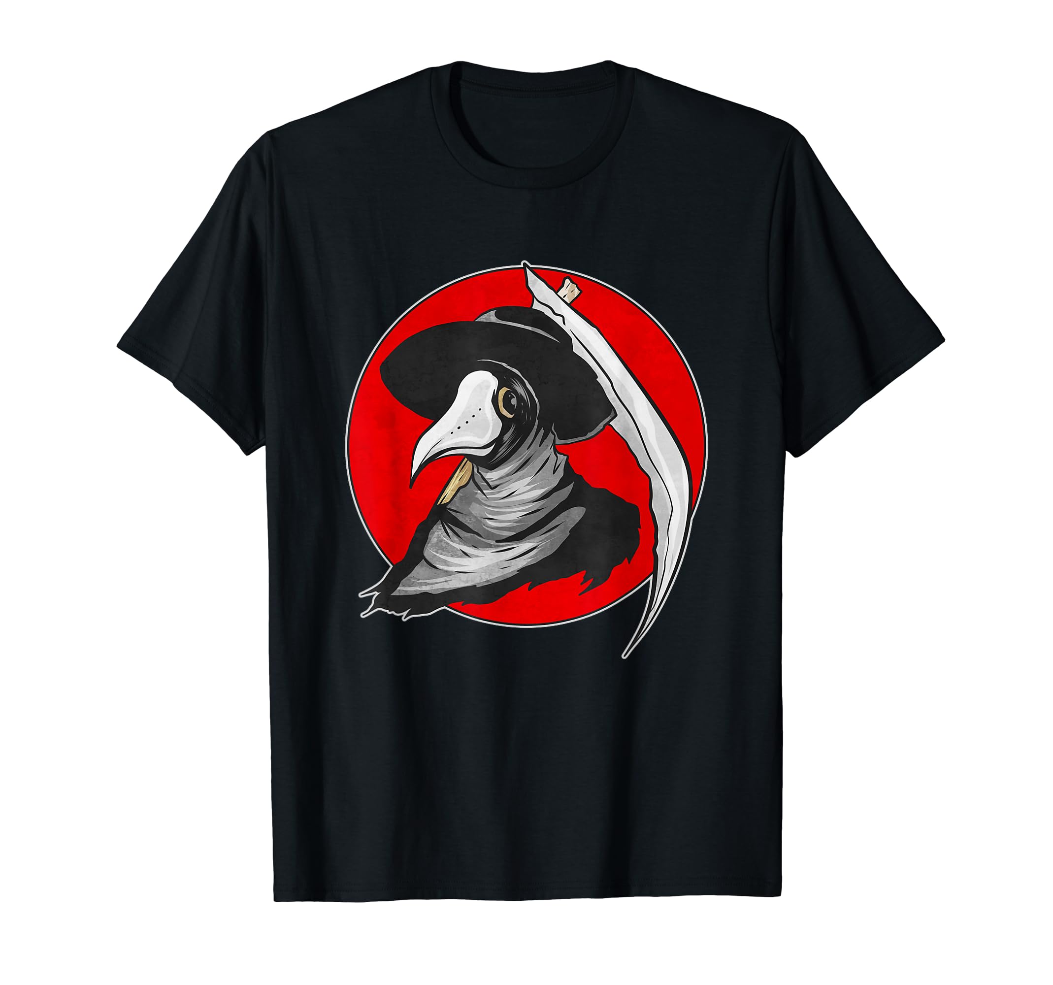 Black Death Retro Plague Doctor Face Mask T-Shirt