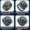 CASENED Tempered Glass Protective Case for Apple Watch Series 10 (2024) 46mm – Ultra-Thin, Scratch-Resistant (Black, Galaxy Watch 7 Ultra [47mm]) gallery image
