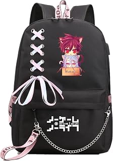ISaikoy Anime No Game No Life Backpack Shoulder Bag Bookbag Student School Bag Daypack Satchel 14