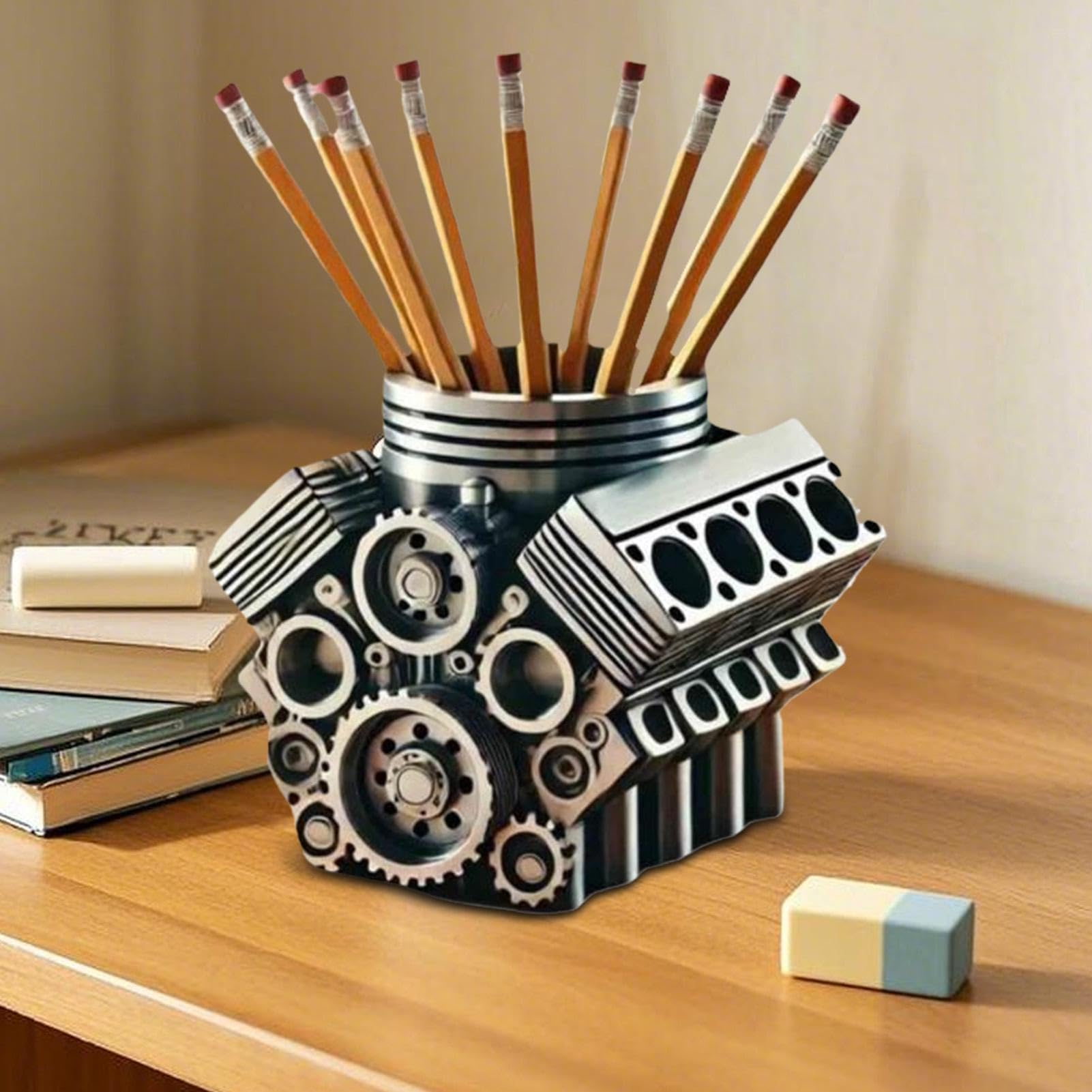 Pencil Holder Stylish Pen Organizer for Mechanical Enthusiasts