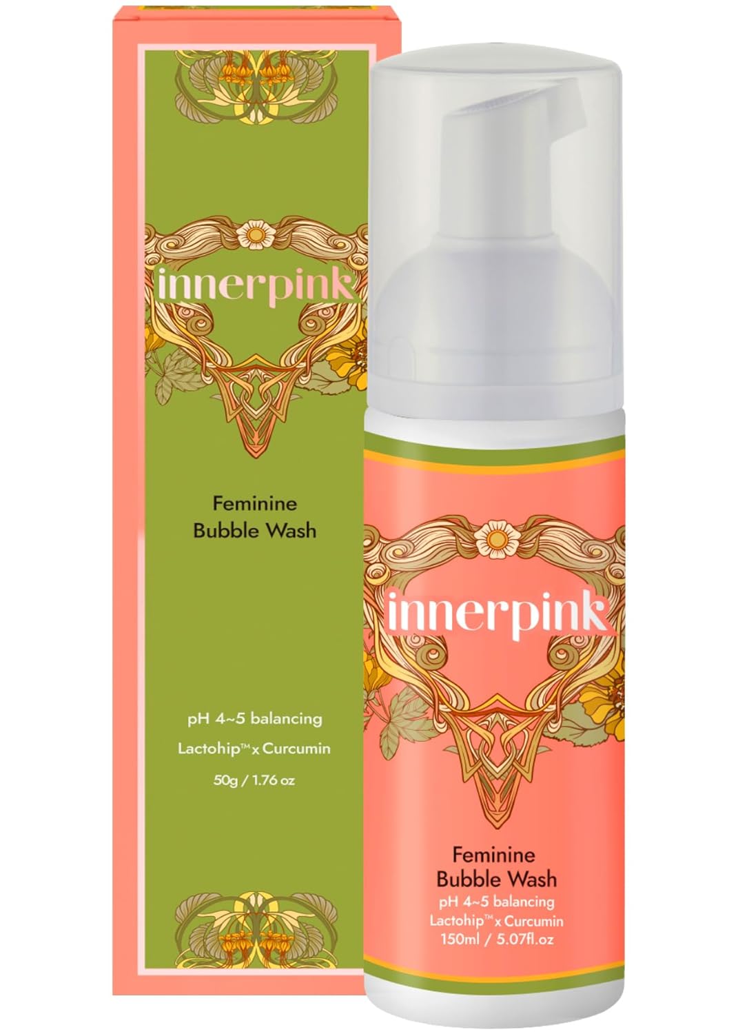 Inner Pink Feminine Wash, Daily Refreshing, pH balanced 5