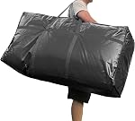 66 Gallon Extra Large Storage Bags, Huge Moving Bags Heavy Duty with Zipper and Stronger Handles, Big Foldable Duffle Bag for Travel, Storage Totes Moving Boxes for College, Christmas Tree,Blue,2 Pack