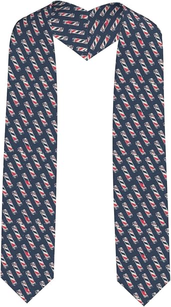 Augenstern Unisex Pointed Graduation Stoles Vintage-Barber-Pole Fashion Graduation Sash