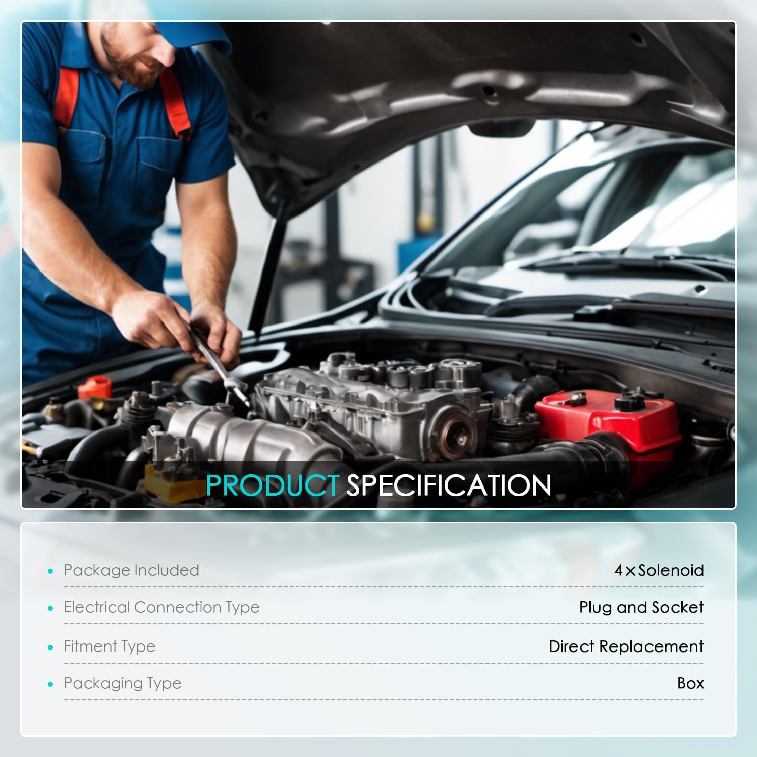 4PCS Engine Variable Valve Timing (VVT) Solenoid Compatible With BUICK CADILLAC CHEVROLET GMC PONTIAC SATURN Replaces 12586722 12588943 12615613 12626012 12636175 04-16