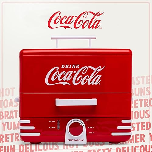 Miniatura 35 de Nostalgia Oscar Mayer - Vaporizador y calentador de bollos para perros calientes estilo diner, capacidad para 8 perros calientes y 4 bollos