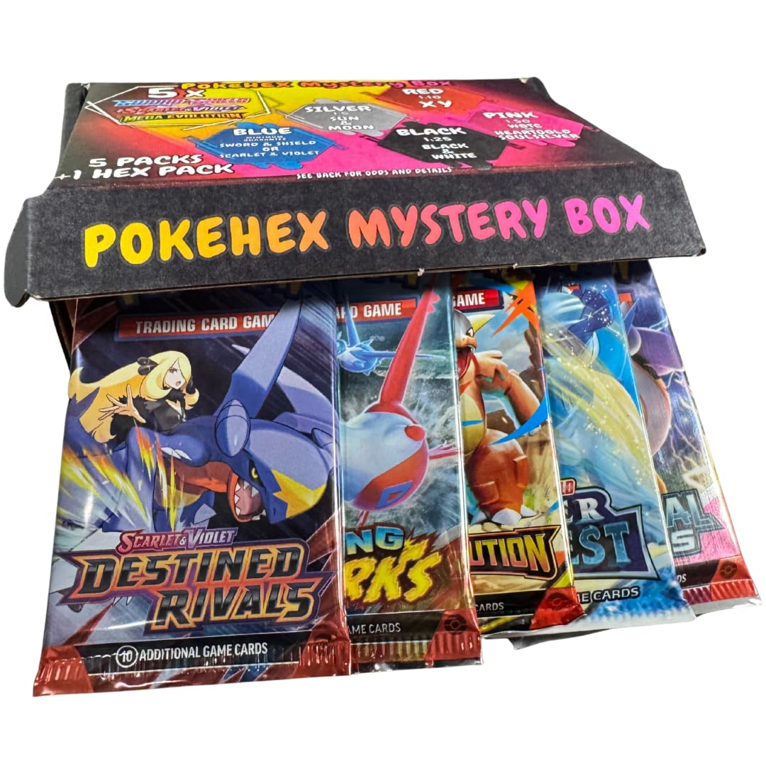 PokeHEX Mystery Box | Includes 5 Random Booster Packs from Sword