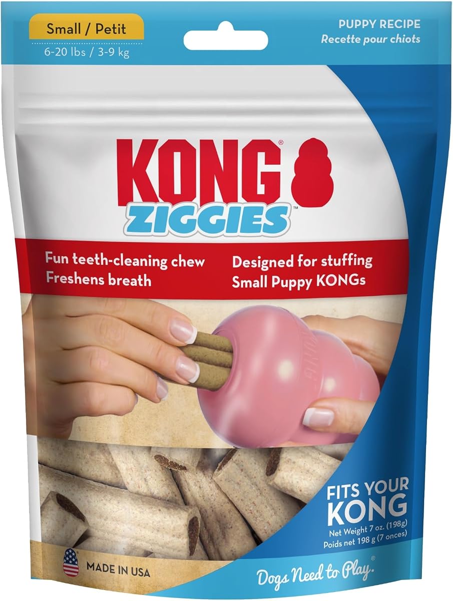 Kong - Ziggies Puppy - Teeth Cleaning Dog Treats - Small (Best Used with Kong Puppy Rubber Toys)