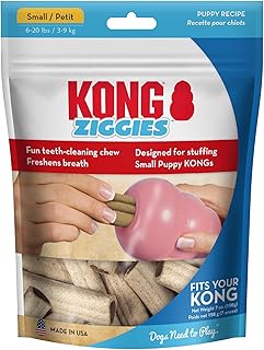 Ziggies Puppy - Teeth Cleaning Dog Treats - Small (Best Used with Kong Puppy Rubber Toys)