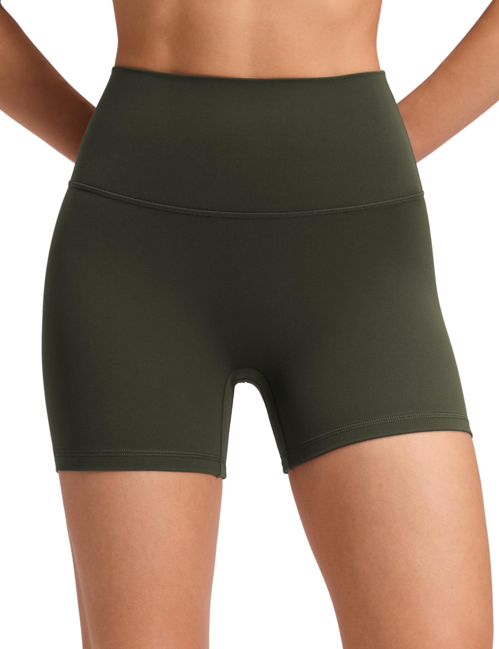 CRZ YOGA Butterluxe No Front Seam Biker Shorts 4" - High Waisted Lounge Pilates Workout Athletic Womens Buttery Soft