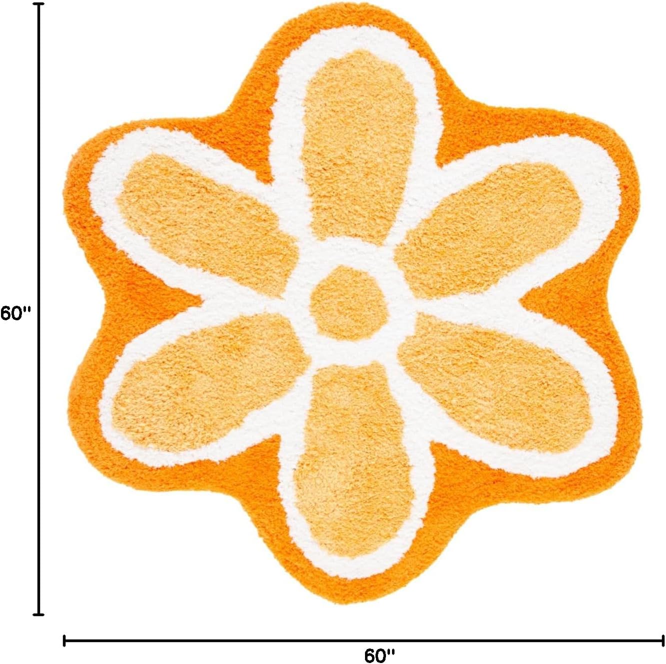 SAFAVIEH Novelty Collection Area Rug - 5' Round, Ivory & Orange, Handmade Floral Wool, Ideal for High Traffic Areas in Living Room, Bedroom (NOV902P)