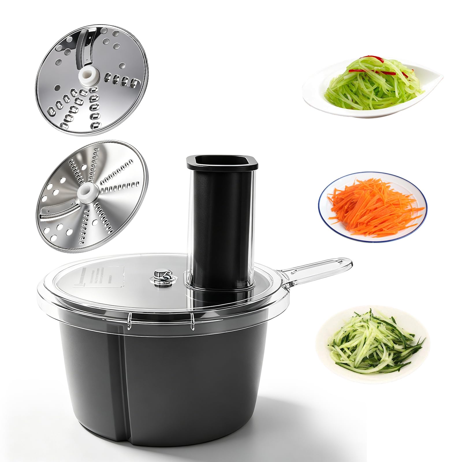 Gemüseschneider, Multifunktionaler Gemüsehobel für TM5 TM6, Effiziente Verarbeitung von Gemüse Küchenreibe Maschinenzubehör, Vegetable Chopper Slicer Gemüsefriseur mit zwei Schnittstärken