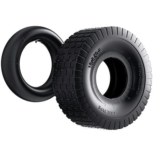 Neumáticos para segadora de jardín 18x8.50-8 4pr con cámara de aire y válvula angular