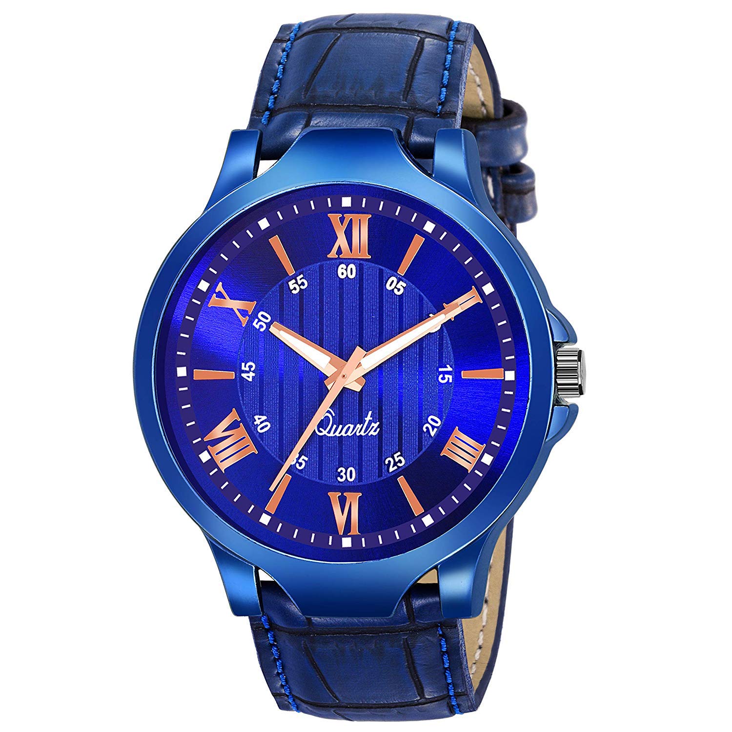 casera Analog Leathers Strap Wrist Watch for Boy and Men (Blue) (B08TMN7VG9) Amazon Price History, Amazon Price Tracker