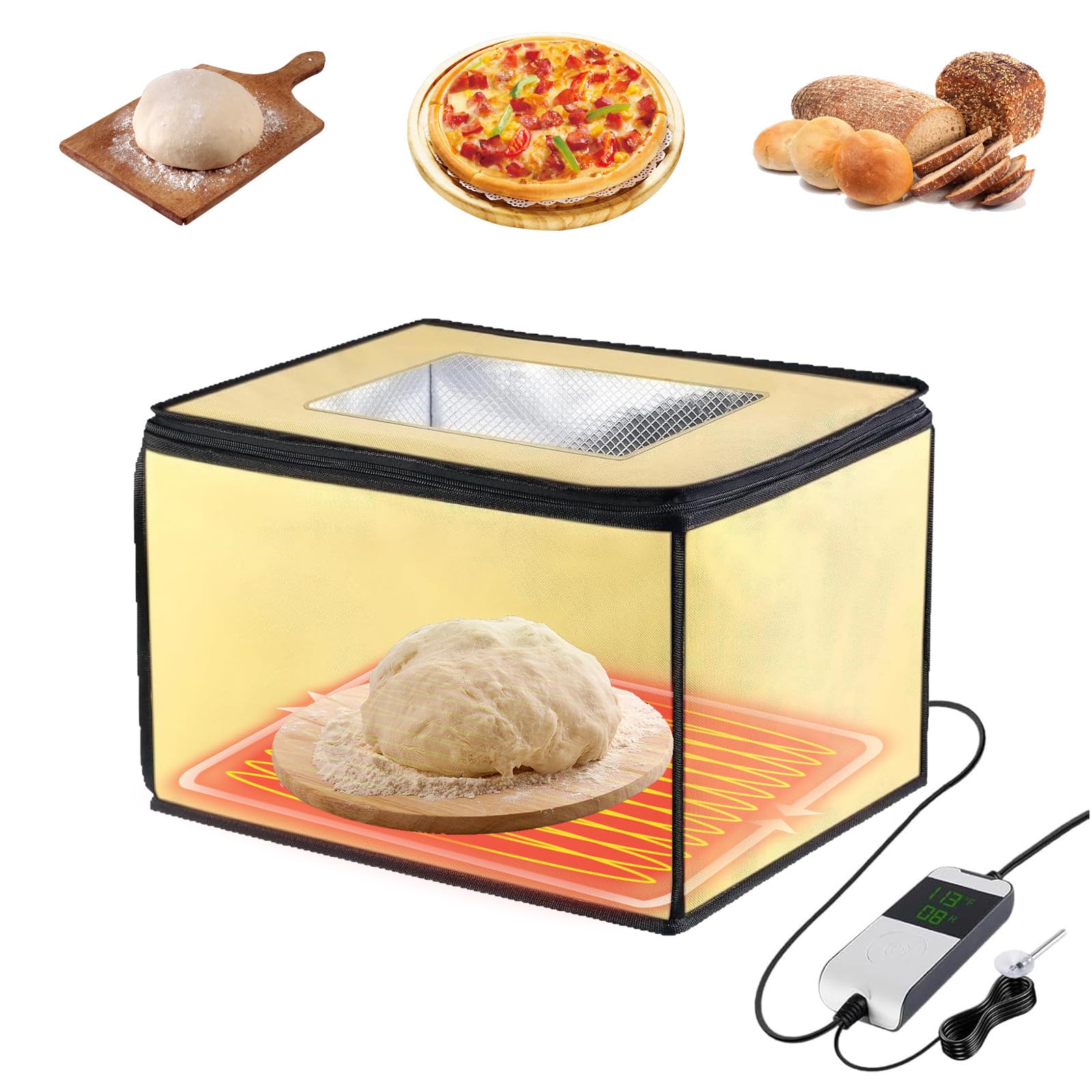 Scatola Per Fermentazione Del Pane Pieghevole Con Riscaldamento E Controllo Temperatura 25-45°C – 40x31x25 Cm