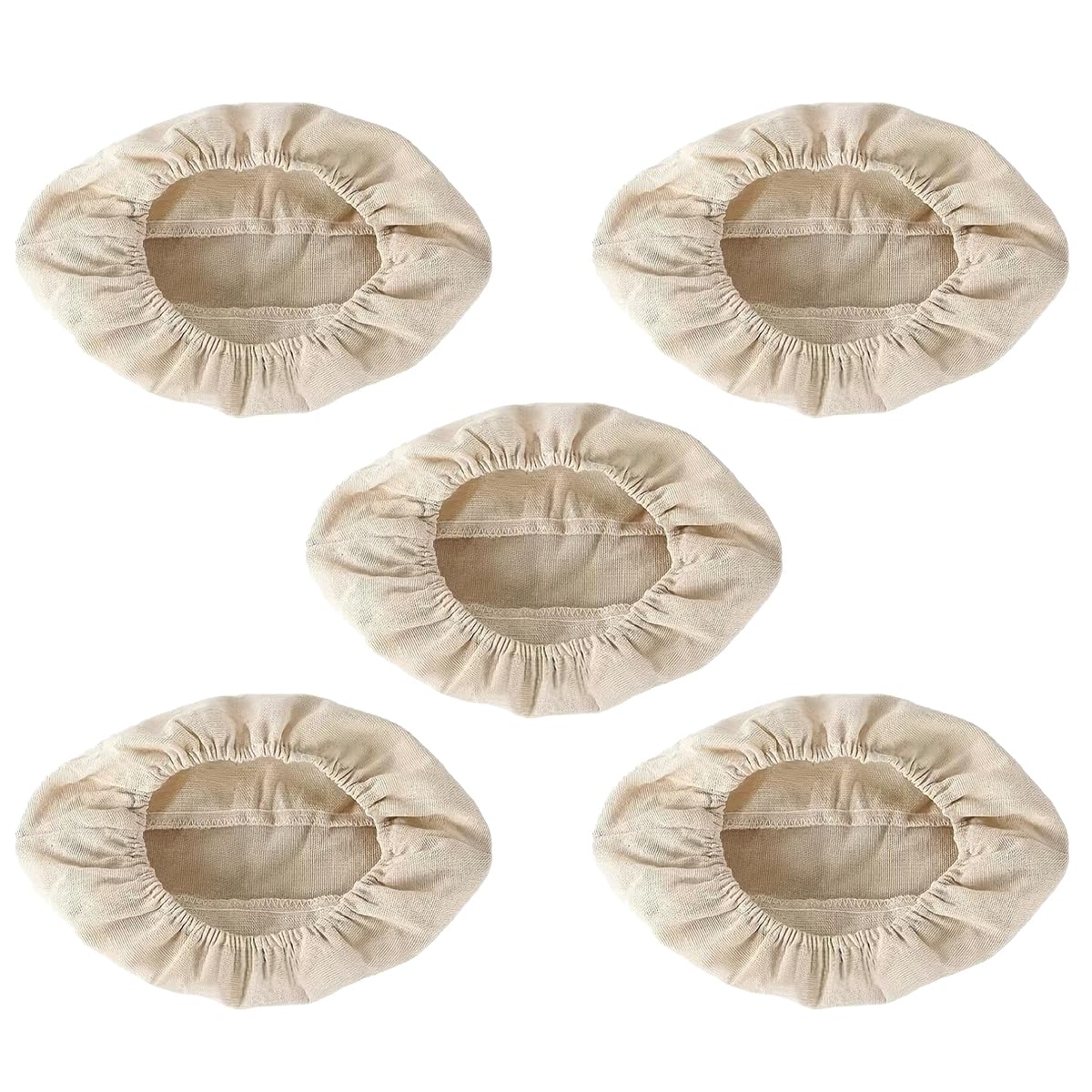 5 Pack Banneton Liner Round Sourdough Proving Basket Cloth Liner (25 * 15 * 8cm)