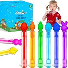 64 Pack Easter Party Favor Supplies for Kids Bulk, Mini Bubbles Easter Basket Stuffers for Toddlers Boys Girls, Small Non Candy Spring Treats Goodie Bag Fillers Outdoor Toys Gifts Game Prize Ideal